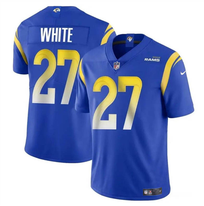 Men's Blue Los Angeles Rams #27 Tre'Davious White Vapor Untouchable Stitched Football Jersey